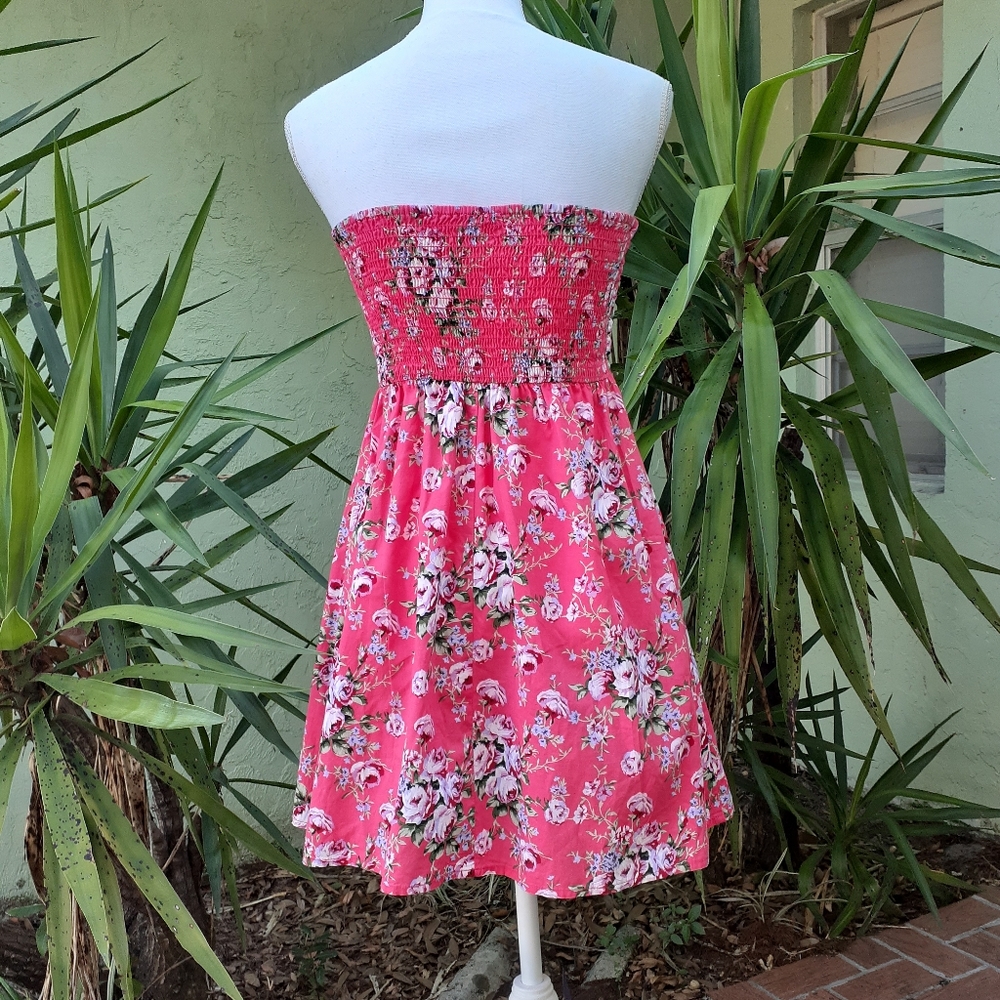 Strapless Mini Pink Summer Dress New - Picture 3 of 10